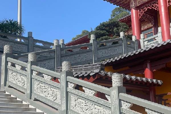 包头市大连道观仿古石栏杆厂家 案例四